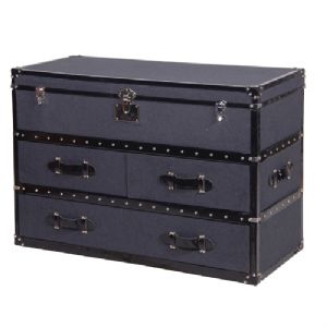 Cole Grey Fabric Bar Chest Trunk